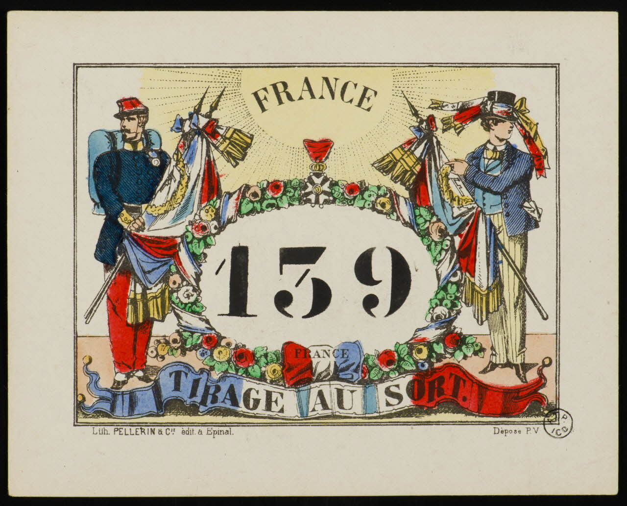 estampe FRANCE  139  TIRAGE AU SORT. 1955.2.59 Photo