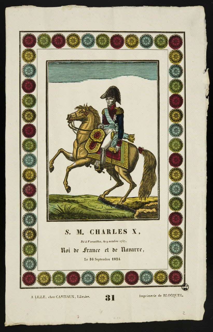 imagerie ancienne S. M. CHARLES X, 1955.23.1 Photo