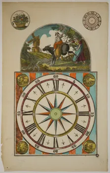 Durouchail Pierre imagerie ancienne Cadran d'horloge Lille 1809-1837 1955.24.2 Photo