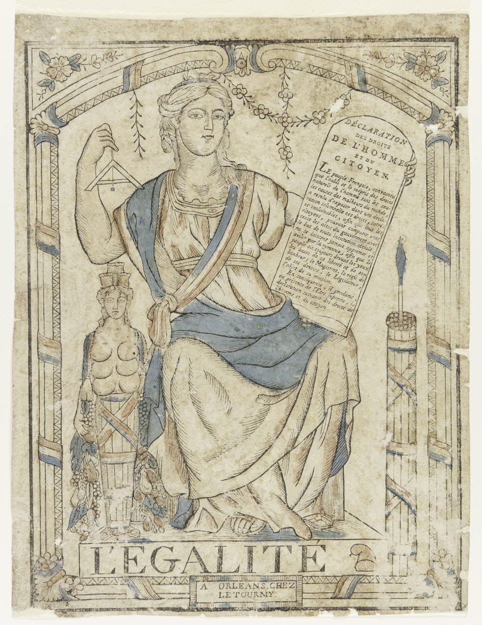 Jean-Baptiste Letourmy imagerie ancienne L'EGALITE Orléans 1789 1955.31.4 Photo