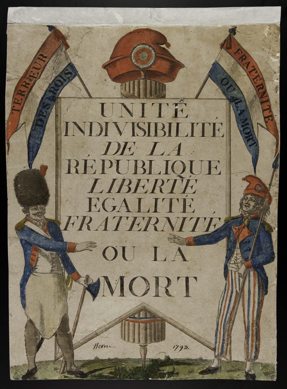 Neveu imagerie ancienne Unité Indivisibilité de la République Liberté Egalité Fraternité ou la Mort France 1793 1955.31.9 Photo
