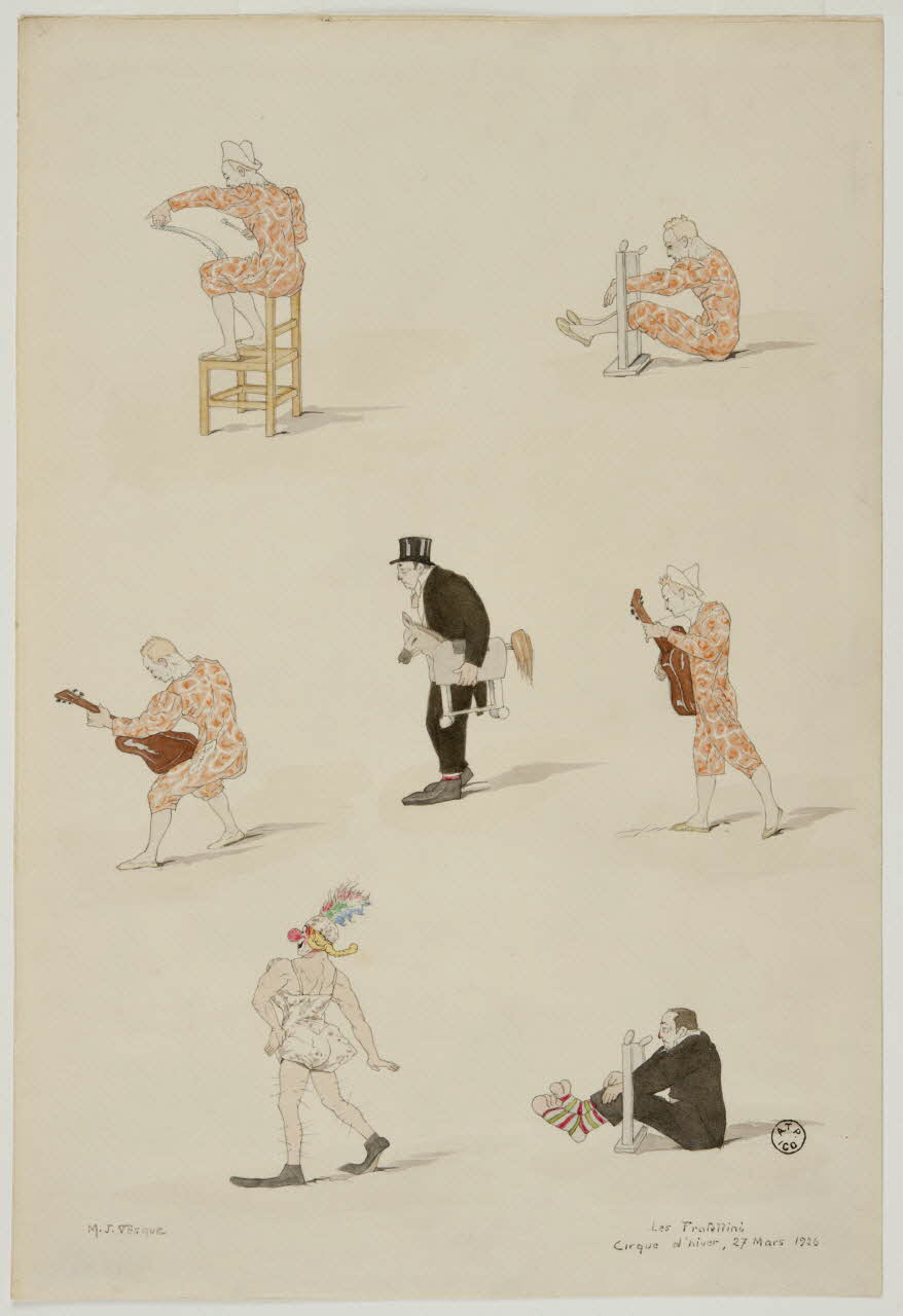 Marthe Vesque ; Juliette Vesque dessin Les Fratellini  Cirque d'hiver, 27 Mars 1926 1926 1955.34.9 Photo