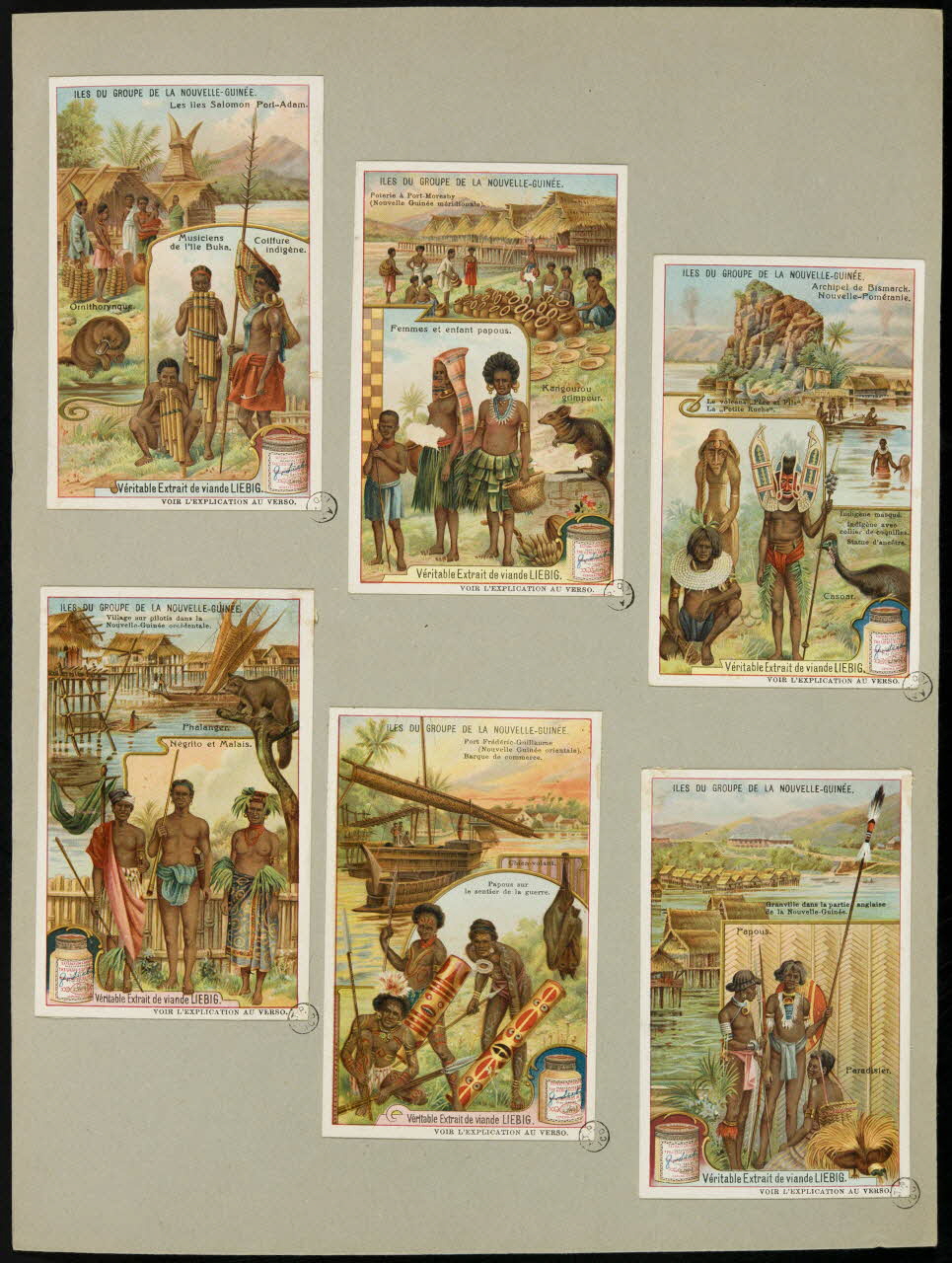 estampe ILES DU GROUPE DE LA NOUVELLE-GUINEE.  Village sur pilotis dans la  Nouvelle-Guinée occidentale. 1955.4.132 Photo