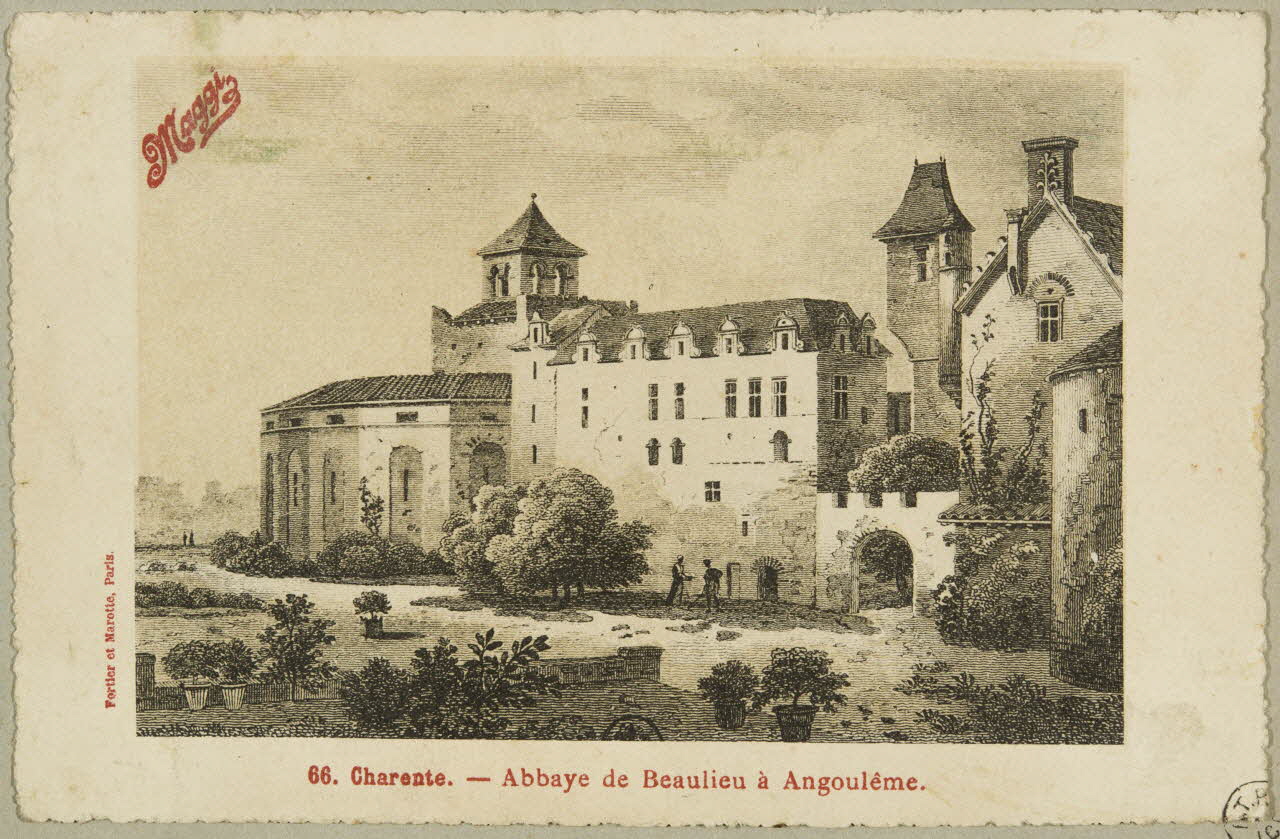estampe 66. Charente. - Abbaye de Beaulieu à Angoulême. 1955.4.163 Photo