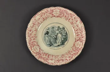 assiette plate Les cris de Paris 1968.60.12 Photo Mucem