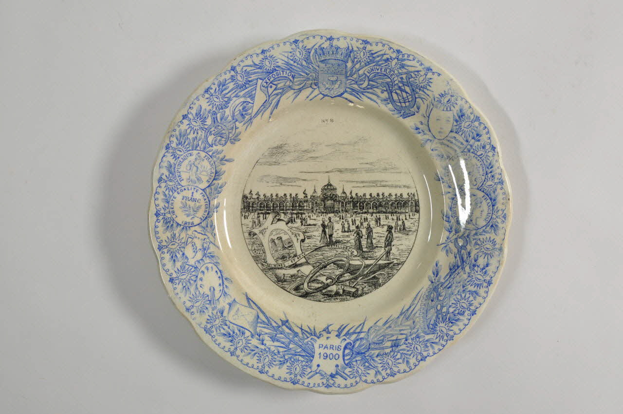 assiette plate Picardie, France 1900-1920 1968.60.25 Photo Mucem