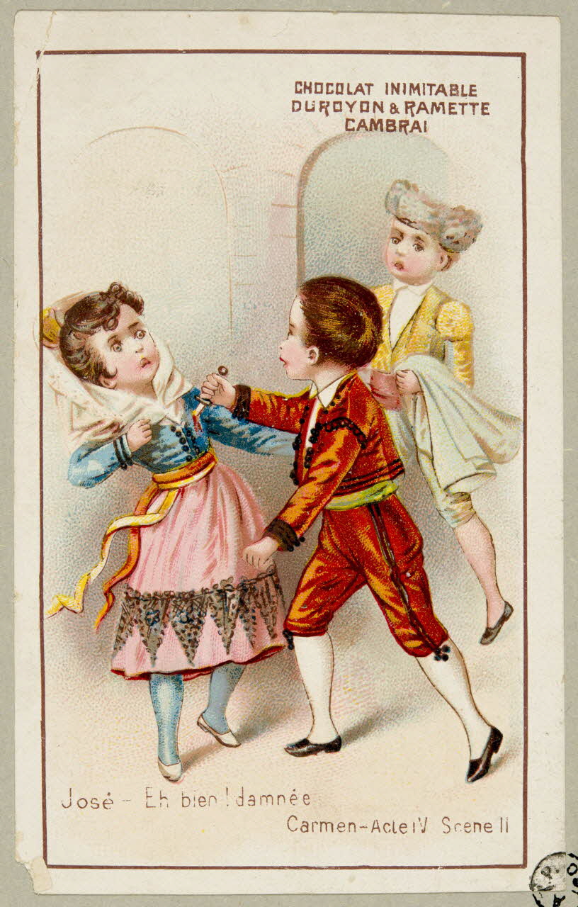 carte réclame José - Eh bien! damnée - Carmen-Acte IV Scene II France 1885 1955.4.564 Photo