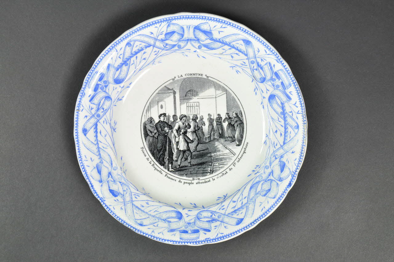 assiette plate La Commune Aquitaine, France 1870-1900 1968.60.31 Photo Mucem