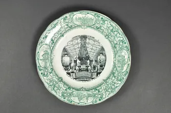 assiette plate L'exposition universelle de 1889 1968.60.43 Photo Mucem