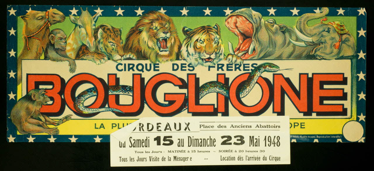 affiche CIRQUE DES FRERES  BOUGLIONE 1955.46.108 Photo