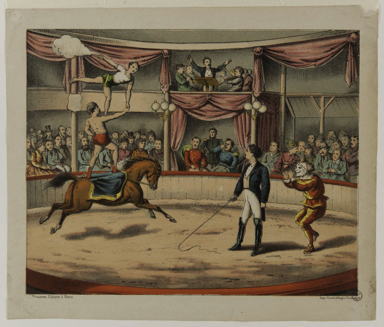 Thomaron estampe Intérieur de cirque forain Paris 1855-1865 1955.46.11 Photo