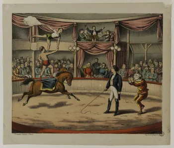 Thomaron estampe Intérieur de cirque forain Paris 1855-1865 1955.46.11 Photo