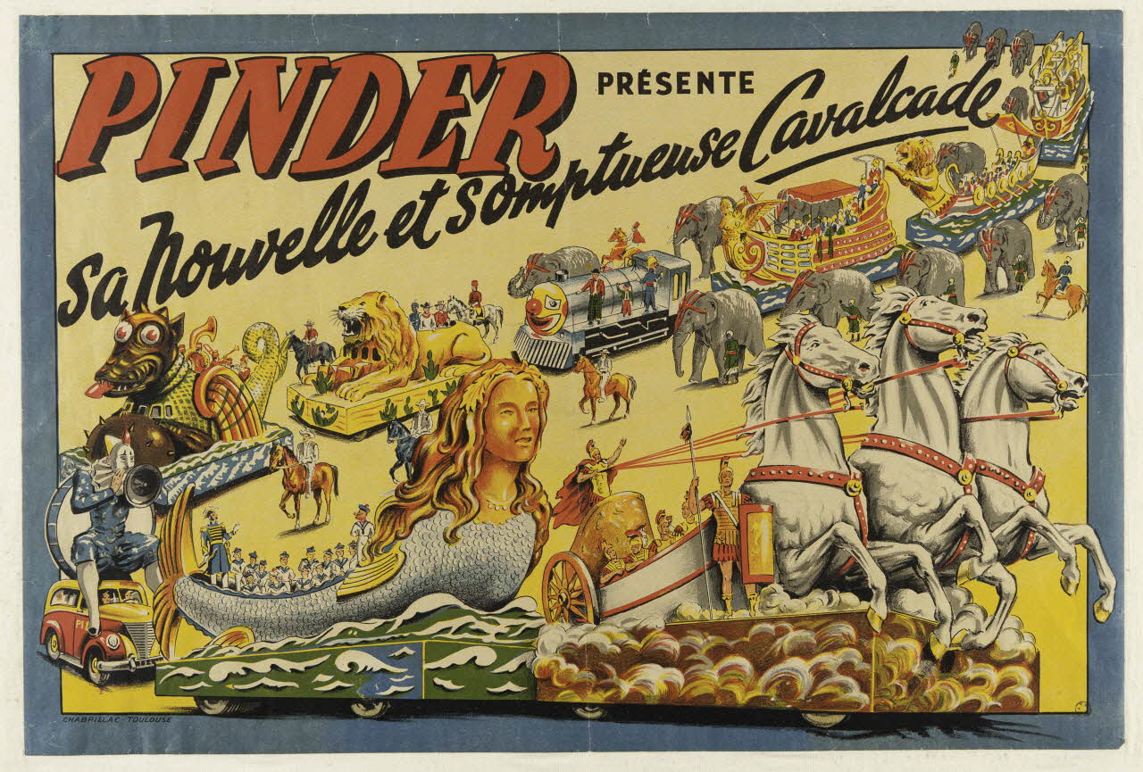 affiche PINDER PRESENTE  sa nouvelle et somptueuse Cavalcade 1955.46.133 Photo