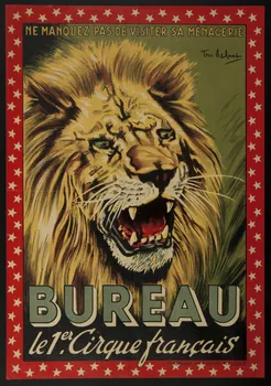 affiche BUREAU  le 1er. Cirque français 1955.46.154  Photo