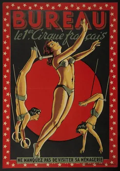 affiche BUREAU  Le 1er. Cirque français 1955.46.159  Photo