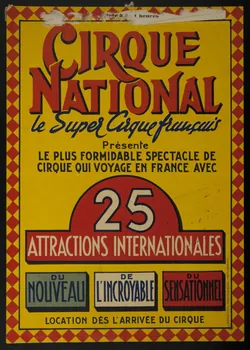affiche CIRQUE  NATIONAL 1955.46.160  Photo