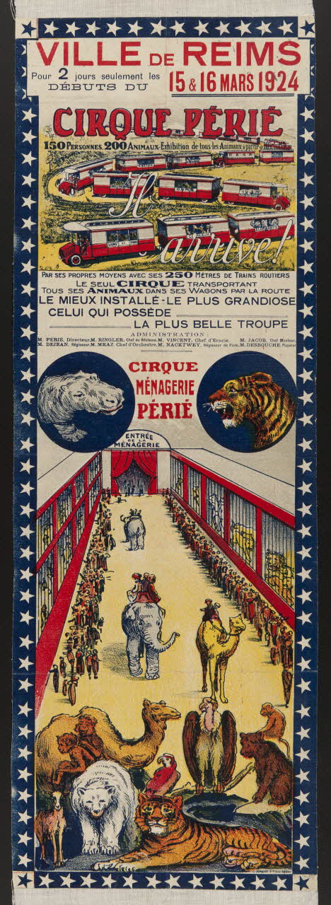 Jombert affiche VILLE DE REIMS  15 & 16 MARS 1924  CIRQUE PERIE 1924 1955.46.189 Photo