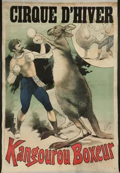Lefevre L. ; CHAIX affiche CIRQUE D'HIVER  KANGOUROU BOXEUR 1893 1955.46.48 Photo