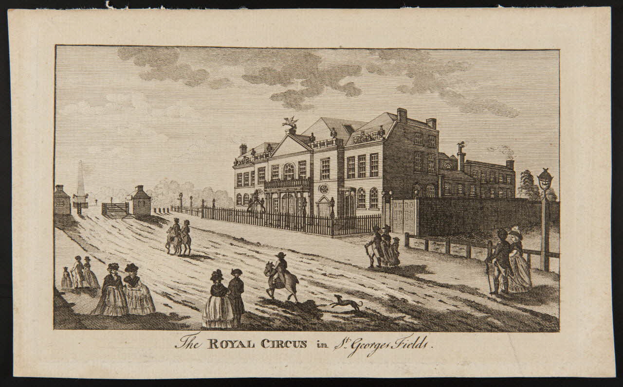 estampe The ROYAL CIRCUS in St Georges Fields. 1955.46.9 Photo