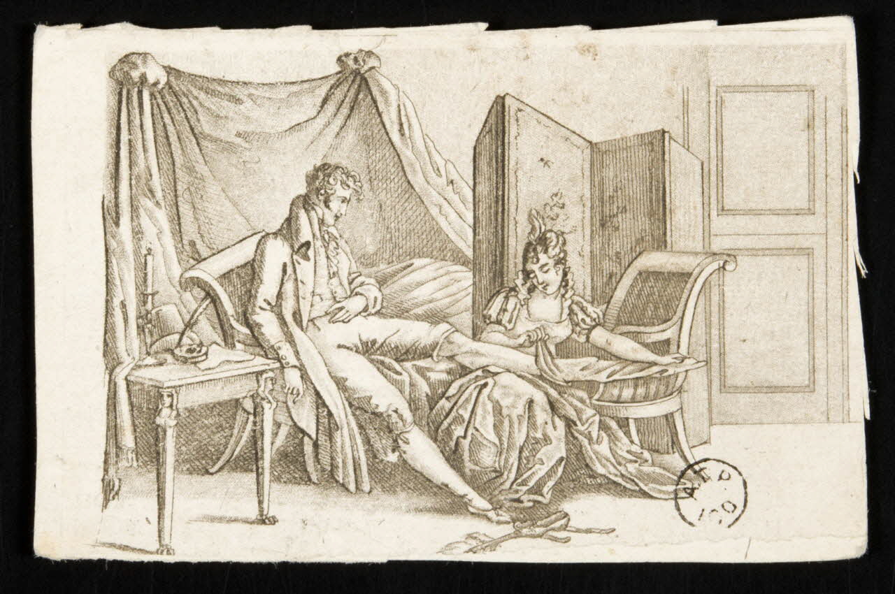 estampe Jeune fille déshabillant un jeune homme 1955.57.118 Photo