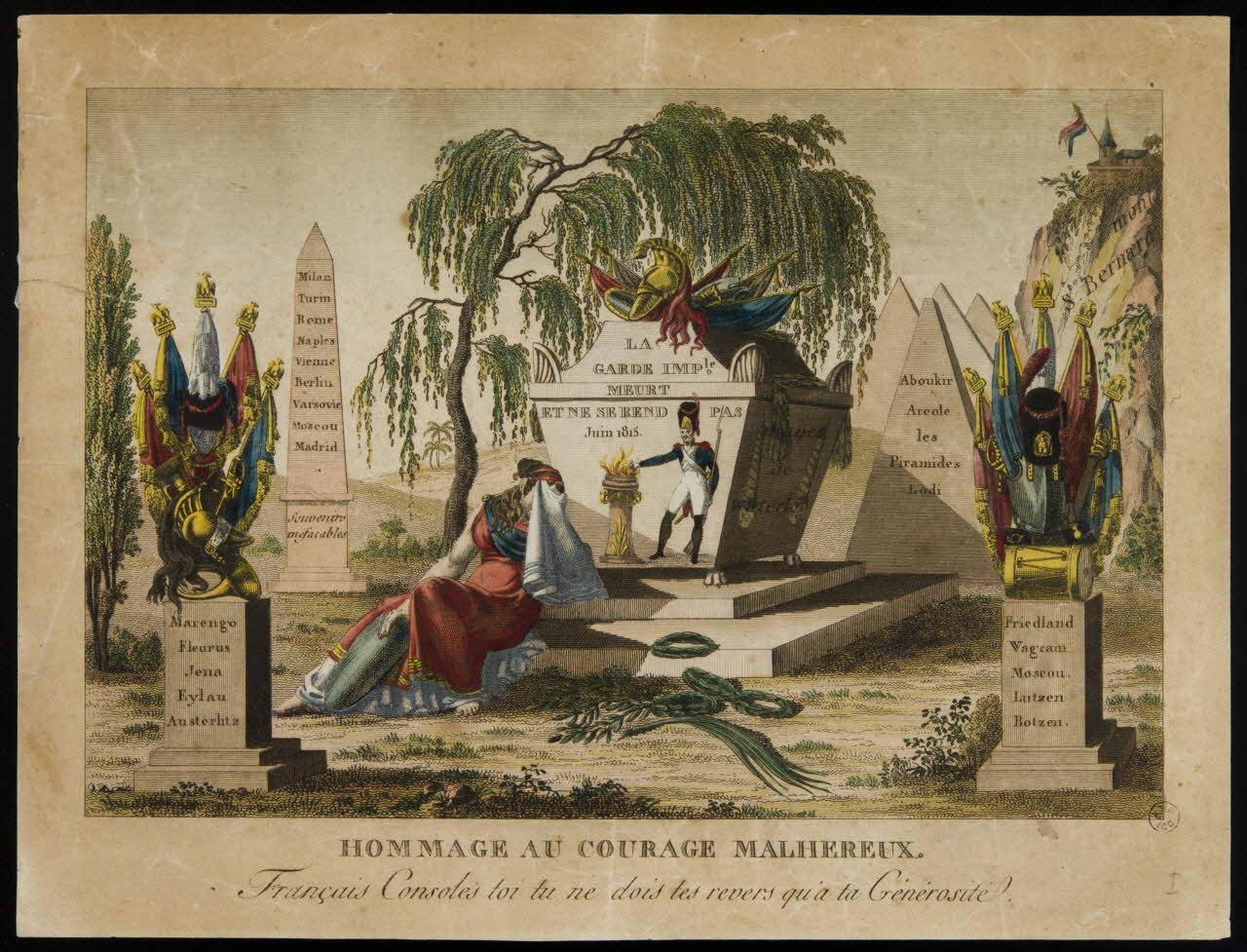 estampe HOMMAGE AU COURAGE MALHEUREUX. 1955.57.125 Photo