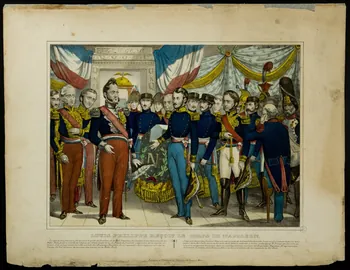 Dembour et Gangel estampe LOUIS PHILIPPE RECOIT LE CORPS DE NAPOLEON. Metz 1840-1852 1955.57.129 Photo