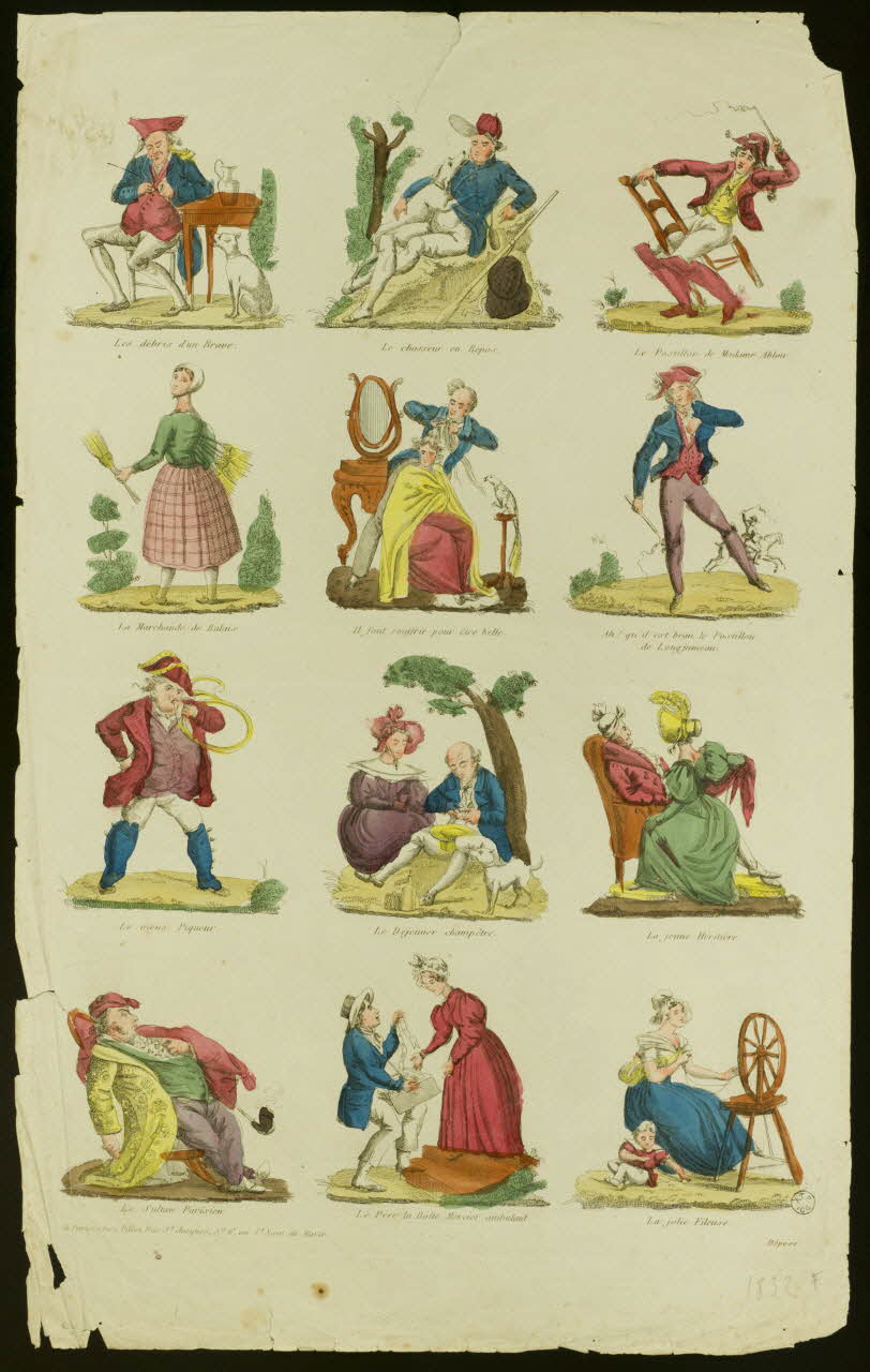 Pillot estampe Scènes de la vie quotidienne Paris 1827-1837 1955.57.135 Photo