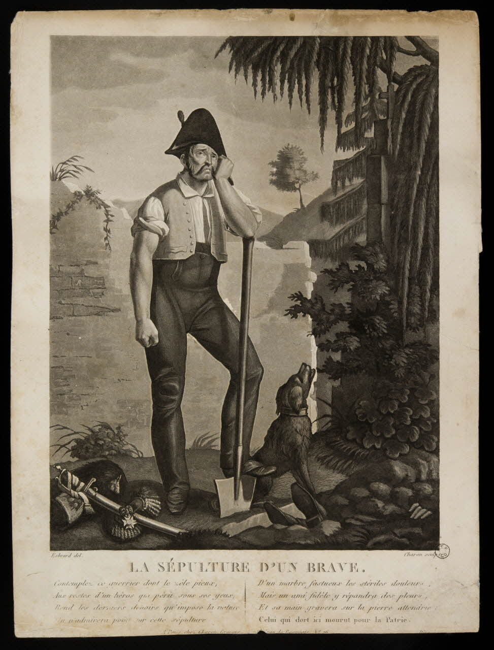 estampe LA SEPULTURE D'UN BRAVE. 1955.57.138 Photo