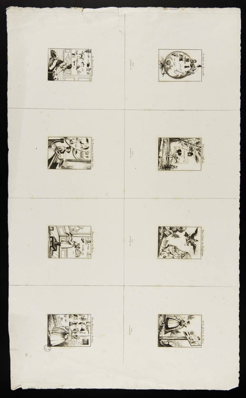 dessus de boites de bonbons (8 sujets) Rébus 1955.57.150 Photo