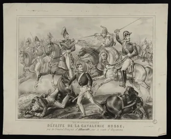estampe DEFAITE DE LA CAVALERIE RUSSE, 1955.57.156 Photo