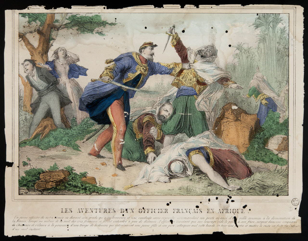 estampe LES AVENTURES D'UN OFFICIER FRANCAIS EN AFRIQUE. 1955.57.157 Photo