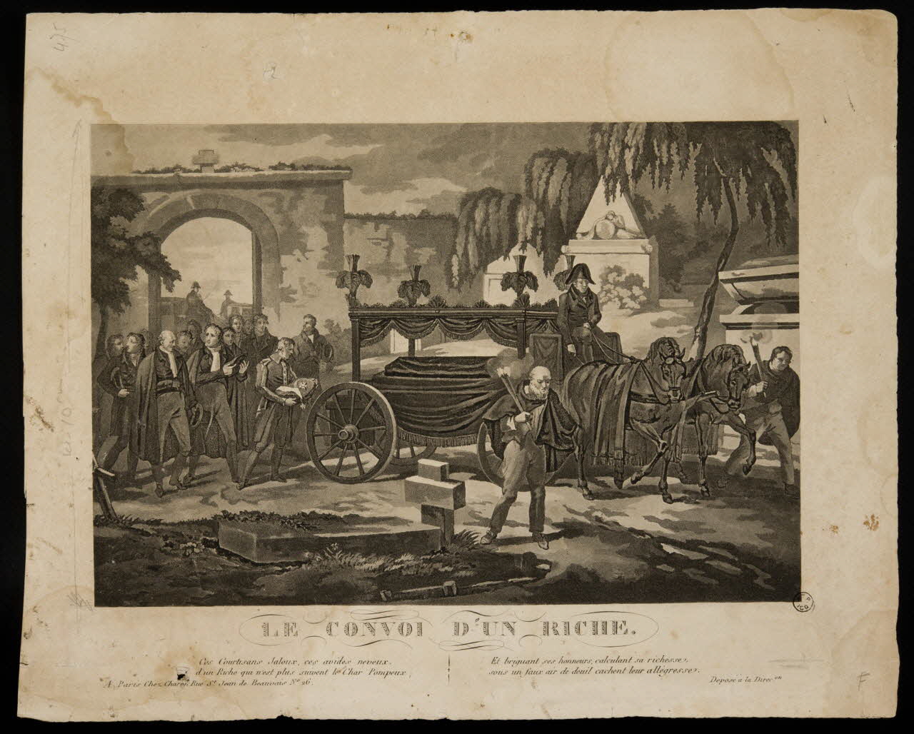 estampe LE CONVOI D'UN RICHE. 1955.57.177 Photo