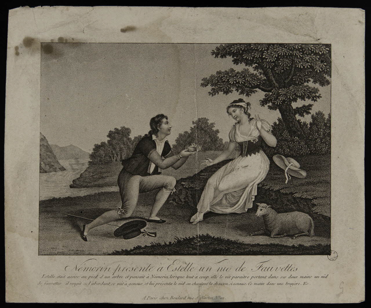 estampe Némorin présente à Estelle un nid de Fauvettes 1955.57.201 Photo