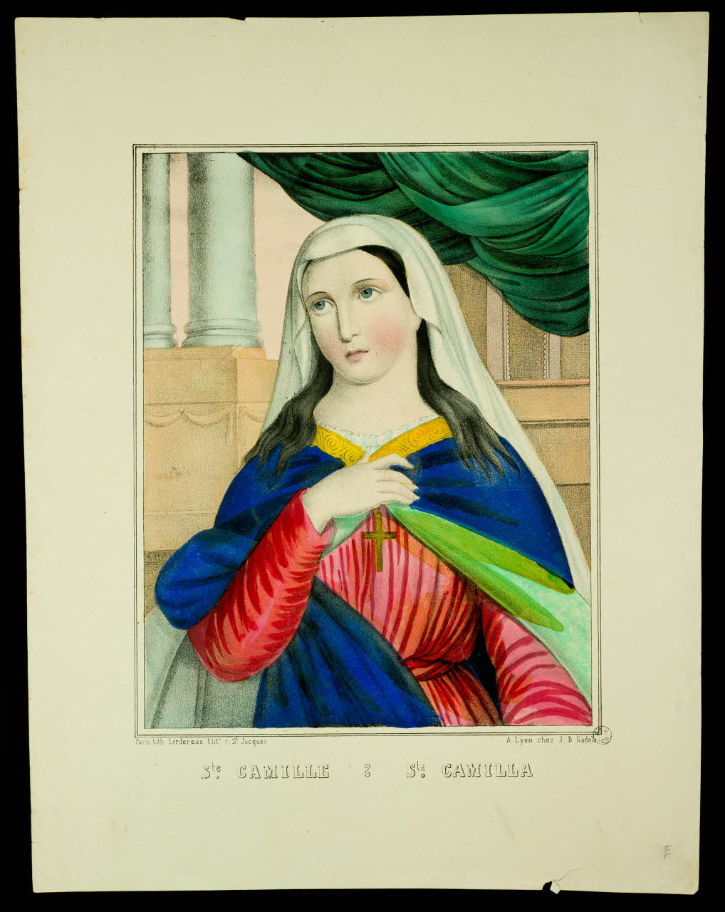 Lordereau ; Lordereau (édit estampe Ste. CAMILLE Sta. CAMILLA Paris 1848-1880 1955.57.241 Photo