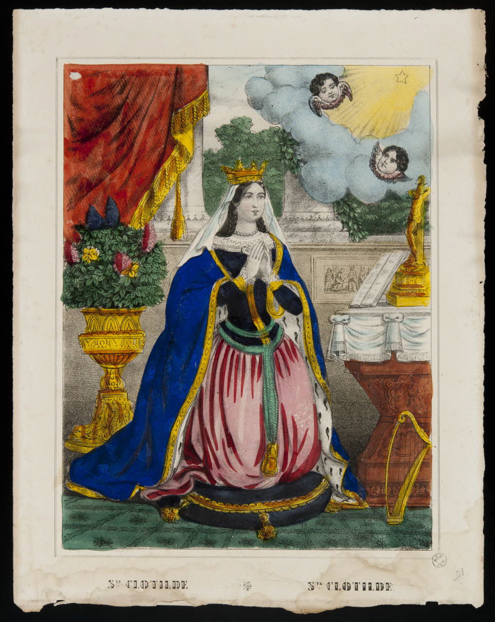 Chéreau estampe STE CLOTILDE. STA CLOTILDE. Paris 1810-1820 1955.57.242 Photo