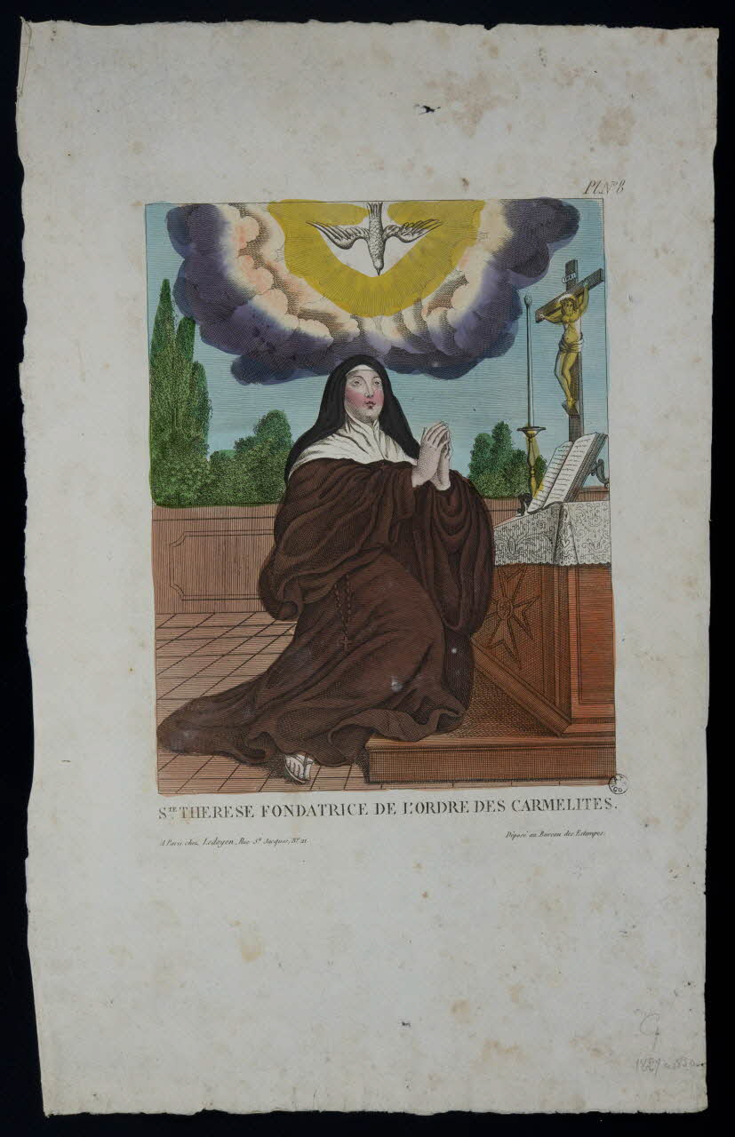 estampe Ste. THERESE FONDATRICE DE L'ORDRE DES CARMELITES (titre inscrit). 1955.57.248 Photo