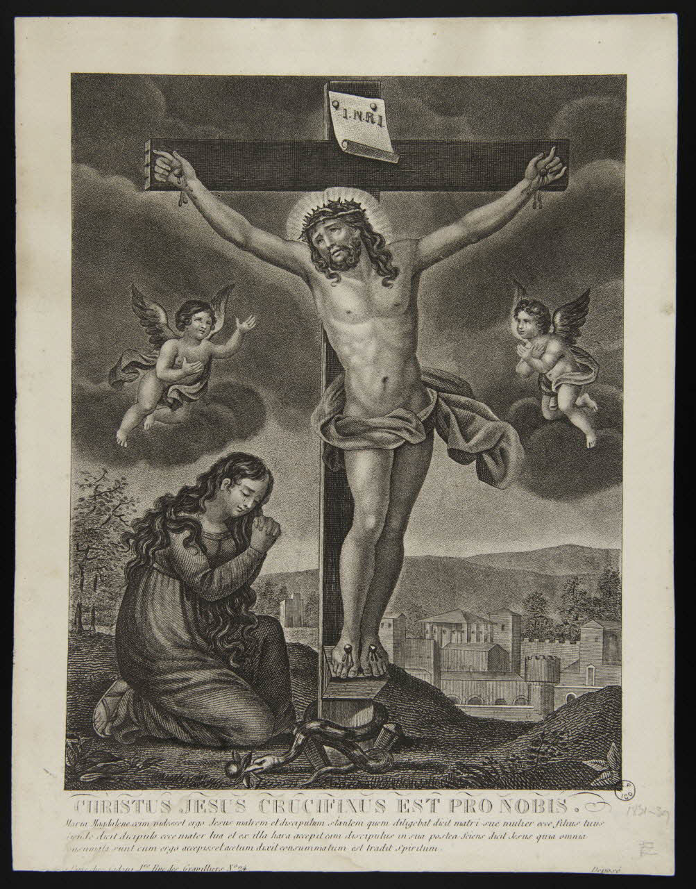 estampe CHRISTUS JESUS CRUCIFIXUS EST PRO NOBIS. 1955.57.266 Photo