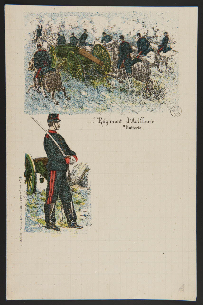 estampe Régiment d'Artillerie  Batterie 1955.57.279 Photo