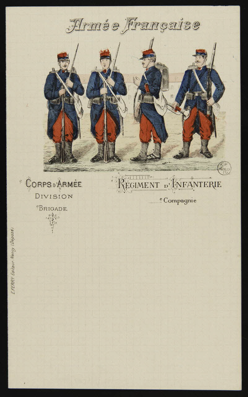 estampe ARMEE FRANCAISE  REGIMENT D'INFANTERIE 1955.57.284 Photo