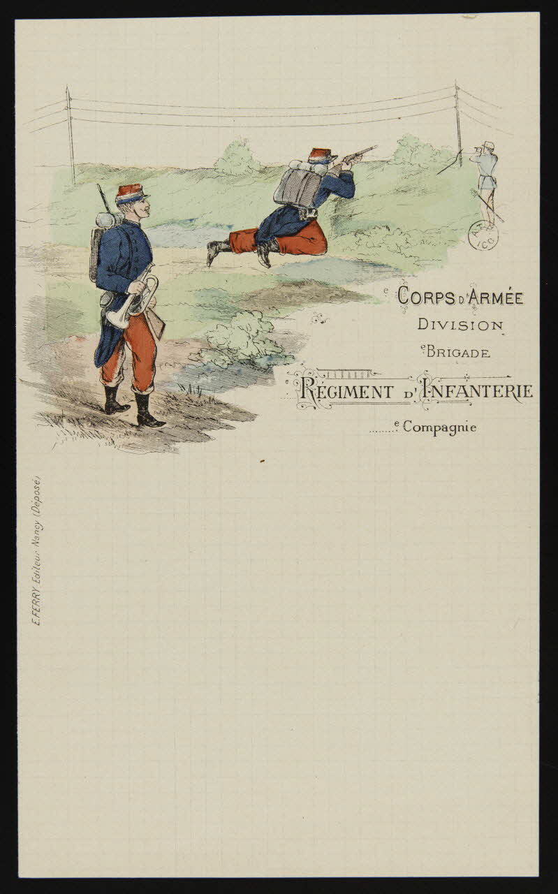 estampe CORPS D'ARMEE  DIVISION  BRIGADE  REGIMENT D'INFANTERIE 1955.57.285 Photo