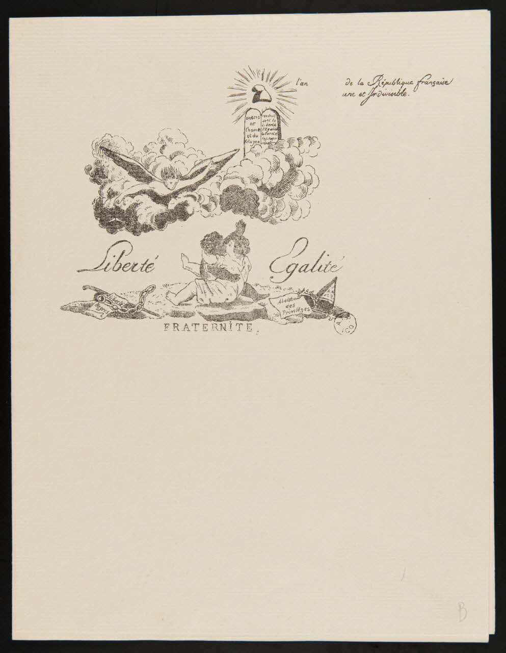 estampe de la République française  une et Indivisible 1955.57.300 Photo