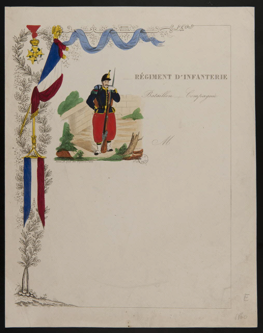 estampe REGIMENT D'INFANTERIE 1955.57.302 Photo