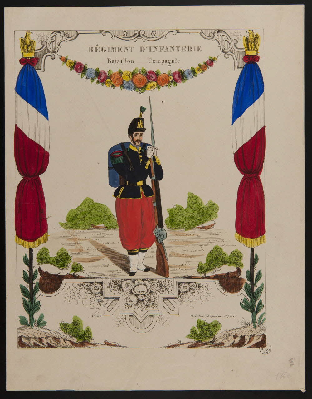 estampe REGIMENT D'INFANTERIE 1955.57.306 Photo
