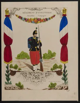 estampe REGIMENT D'INFANTERIE 1955.57.306  Photo