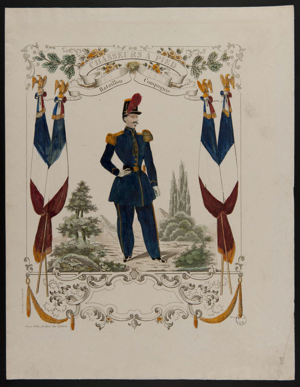 estampe CHASSEURS A PIED 1955.57.314 Photo