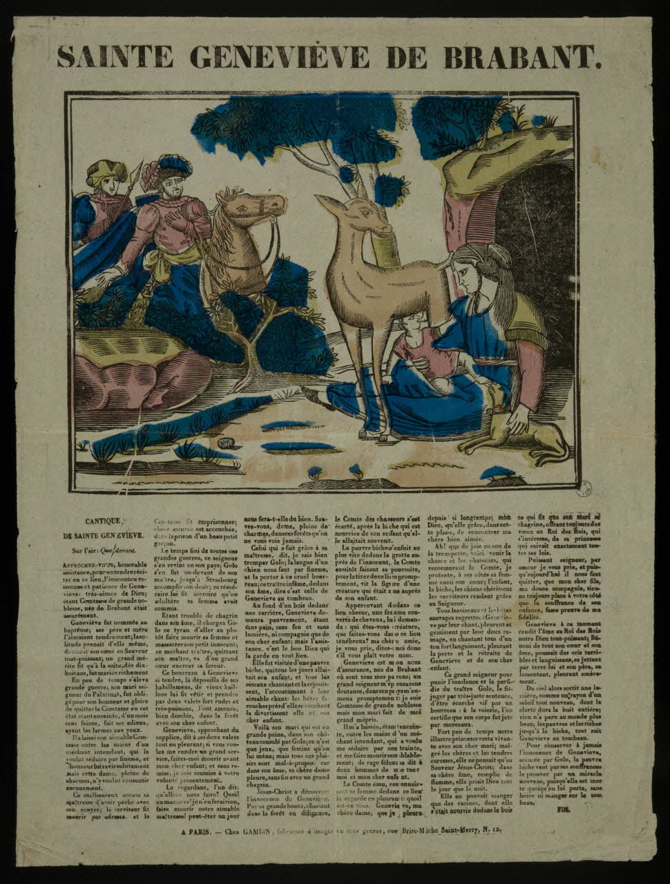 estampe SAINTE GENEVIEVE DE BRABANT. 1955.57.53 Photo
