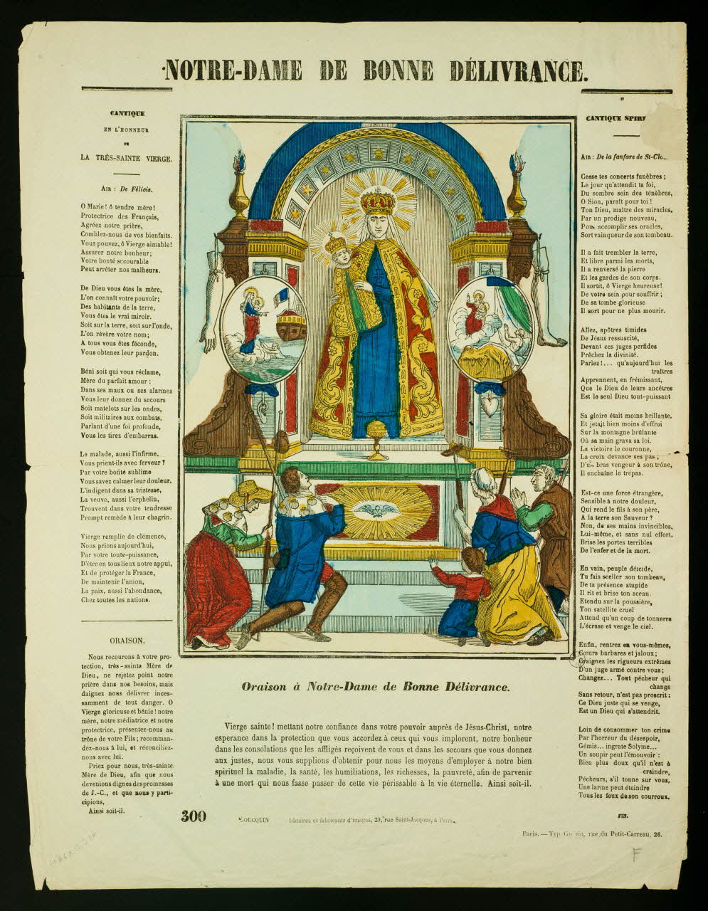 estampe NOTRE DAME DE BONNE DELIVRANCE. 1955.57.57 Photo