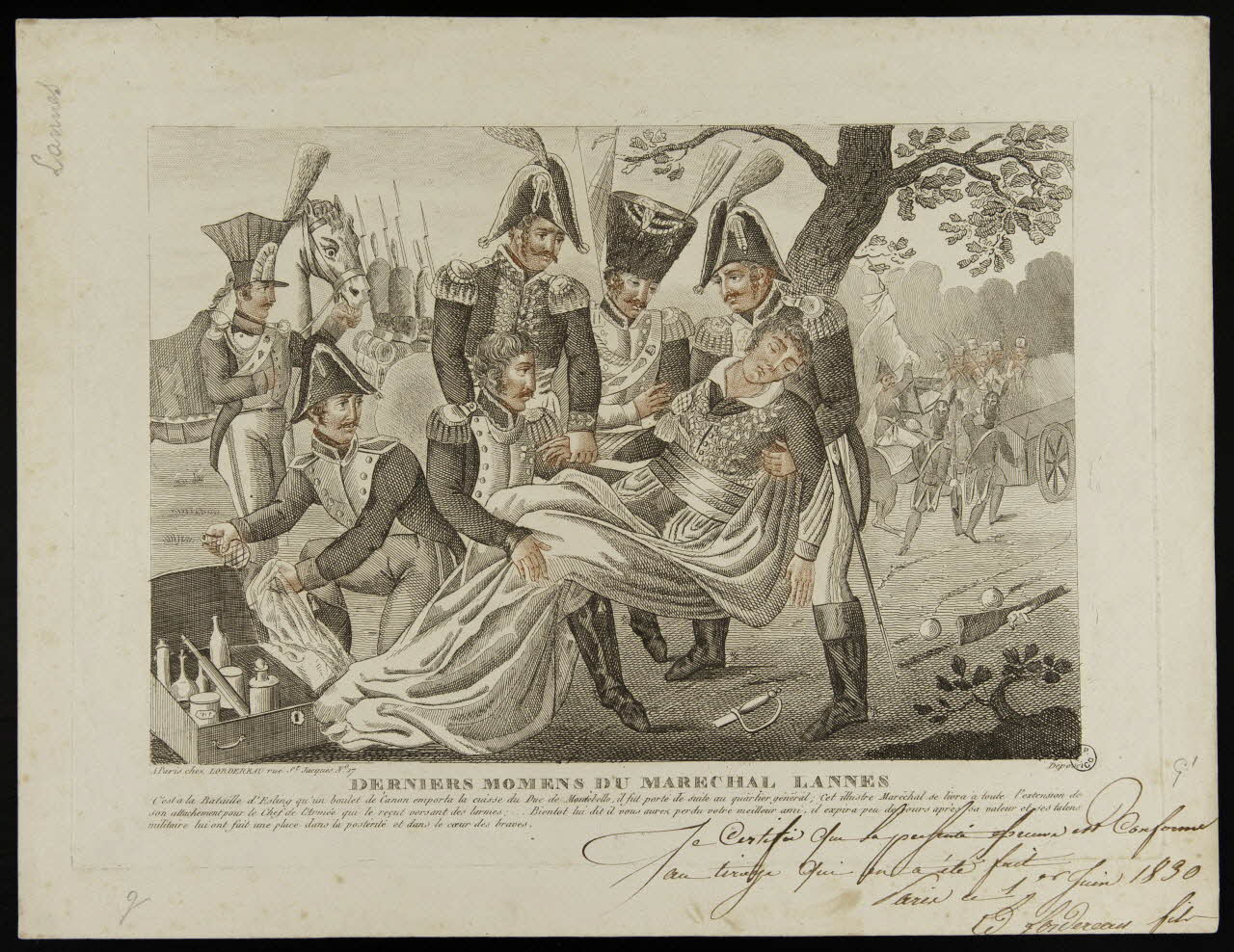 estampe DERNIERS MOMENS DU MARECHAL LANNES 1955.57.91 Photo