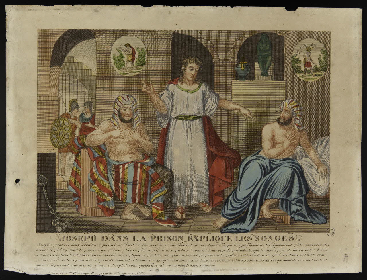 estampe JOSEPH DANS LA PRISON EXPLIQUE LES SONGES. 1955.57.93 Photo