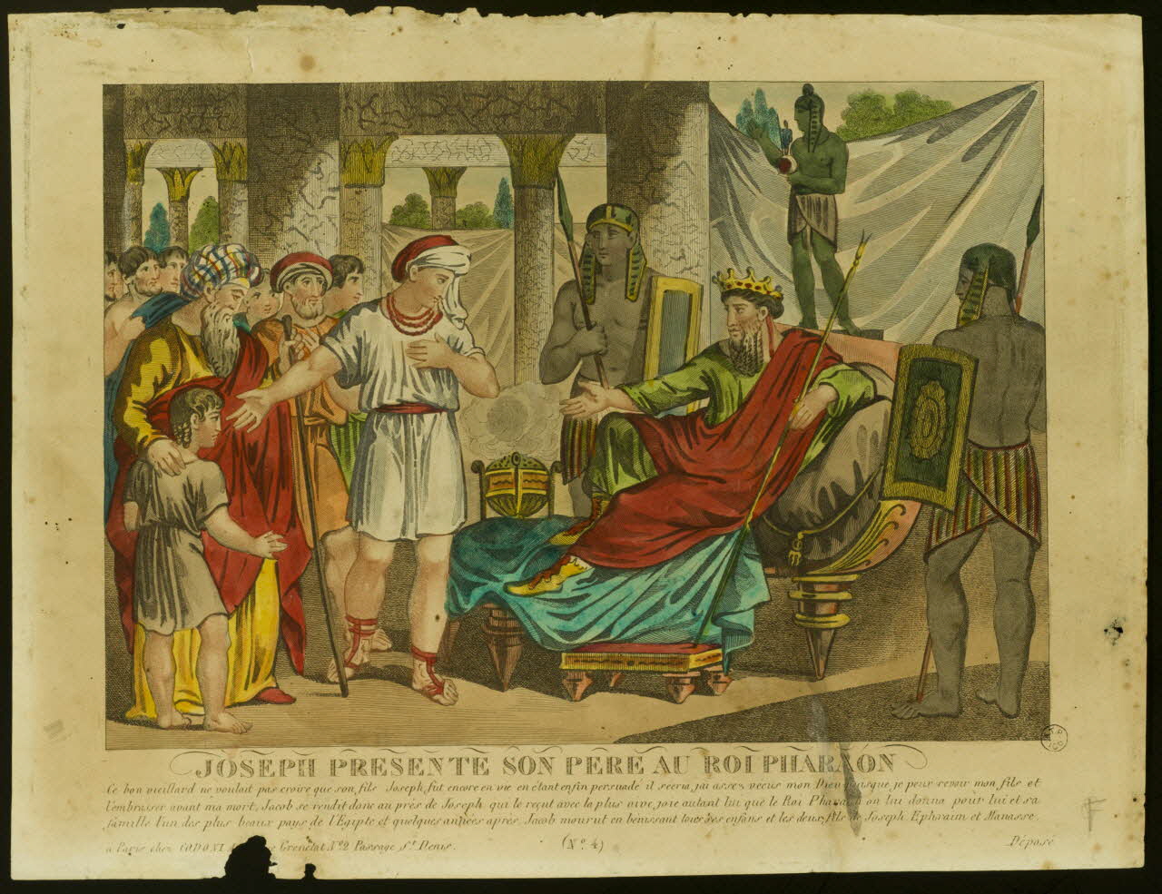 estampe JOSEPH PRESENTE SON PERE AU ROI PHARAON. 1955.57.95 Photo